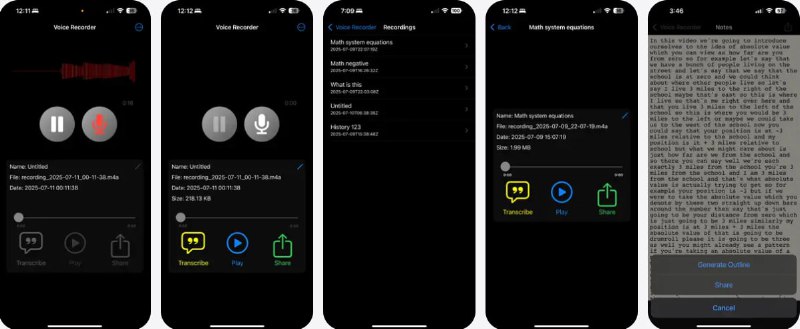 🧭 #应用限免 📂 软件名称：Voice Recorder 🍏 支持平台：#iOS 15.6+ 📊 软件价格：￥8.00 -> ¥0.00 🪟 软件简介：一款录音应用，支持一键开始/暂停/继续录音，并可在录音过程中即时做笔记、标记时间点，方便事后回顾