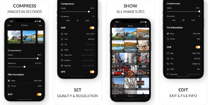 🧭 #应用限免 📂 软件名称：Image Resizer - Photo Compress 🍏 支持平台：#iOS 13.0 📊 软件价格：¥8.00 -> ¥0.00 🪟 软件简介：一款图像批量裁剪和照片压缩工具，可以帮助您轻松调整图像尺寸和压缩照片大小以节省存储空间，同时保持照片质量