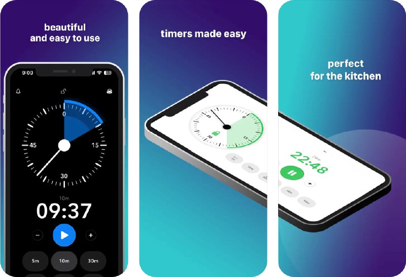 🧭 #应用限免 📂 软件名称：UltraTimerGo 🍏 支持平台：#iOS 16.6+ 📊 软件价格：￥8.00 -> ¥0.00 🪟 软件简介：一款为烹饪、锻炼、学习以及生产力场景设计的倒计时工具