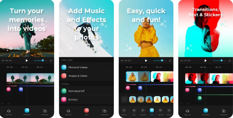 🧭 #应用限免 📂 软件名称：视频编辑器 Video Motiom Mixer 🍏 支持平台：#iOS 15.6+ 📊 软件价格：内购限免（可能需要重启才能显示） 🪟 软件简介：一款视频编辑应用，支持包括无缝整合照片和视频、个性化贴纸和滤镜等功能，还内置丰富的音频库、实时音频录制、动态视频转场和可定制背景，适用于捕捉和分享特别时刻