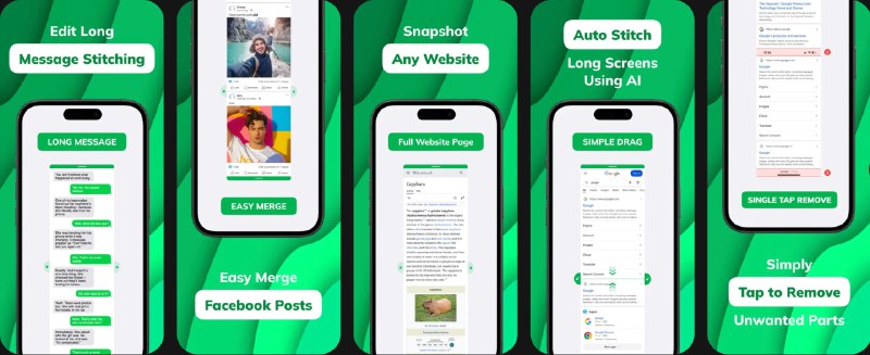 🧭 #应用限免 📂 软件名称：Photo Stitch! 🍏 支持平台：#iOS 15.0+ 📊 软件价格：￥22.00 -> ¥0.00 🪟 软件简介：一款轻量的图片与截图拼接工具，可将多张照片或截图自动拼接成一张无缝长图