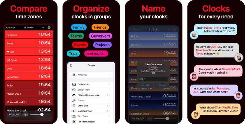 🧭 #应用限免 📂 软件名称：Military Time Clock 🍏 支持平台：#iOS 17.0+ 📊 软件价格：内购限免 🪟 软件简介：一款多时区时间管理与转换工具，适合协调会议、旅游、远程团队合作等多场景