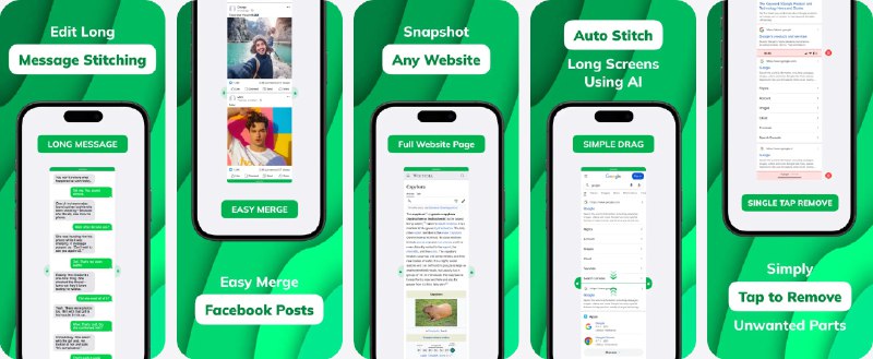 🧭 #应用限免 📂 软件名称：Photo Stitch! 🍏 支持平台：#iOS 15.0+ 📊 软件价格：￥22.00 -> ¥0.00 🪟 软件简介：一款强大的图片拼接工具，能够帮助你将多张照片或截图自动拼接为一张无缝的长图