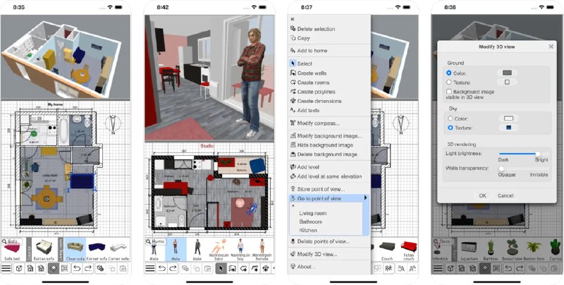 🧭 #应用限免 📂 软件名称：Sweet Home 3D Mobile 🍏 支持平台：#iOS 13.0+ 📊 软件价格：¥28.00 -> ¥0.00 🪟 软件简介：一款室内设计应用，让您可以以 2D 形式绘制房屋平面图，安排家具，并以 3D 视图查看结果