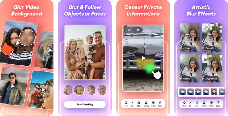 🧭 #应用限免 📂 软件名称：Blur Video 🍏 支持平台：#iOS 14.0+ 📊 软件价格：¥38.00 -> ¥0.00 🪟 软件简介：一款视频编辑应用，专为需要在视频中添加模糊效果或隐藏敏感信息的用户设计