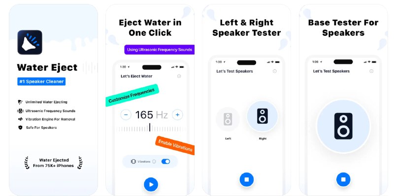 🧭 #应用限免 📂 软件名称：Clear Wave 🍏 支持平台：#iOS 15.0+ 📊 软件价格：内购限免 🪟 软件简介：一款专为帮助您从 iPhone 扬声器中排出水分的应用