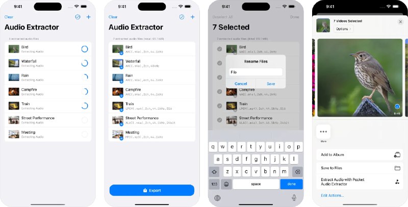 🧭 #应用限免 📂 软件名称：无损音频提取器 🍏 支持平台：#iOS 16.1+ #macOS 13.0+ 📊 软件价格：¥22.00 -> ¥0.00 🪟 软件简介：一款可以轻松提取视频中音频的应用，可在Mac、iPad和iPhone上使用