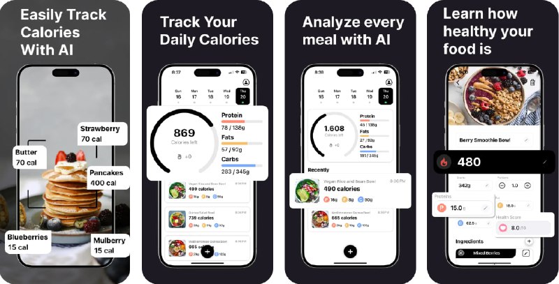 🧭 #应用限免 📂 软件名称：热量计算器卡路里健康进展体重饮食记录 🍏 支持平台：#iOS 16.0+  📊 软件价格：内购限免（通过引导界面后重启一次应用弹出限免窗口） 🪟 软件简介：AI 驱动的卡路里与营养跟踪工具