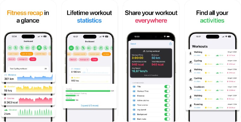 🧭 #应用限免 📂 软件名称：Lifetime Fitness Stats 🍏 支持平台：#iOS 17.0+ 📊 软件价格：内购限免 🪟 软件简介：一款专为健身爱好者设计的应用，帮助用户跟踪和分析他们的健身锻炼数据