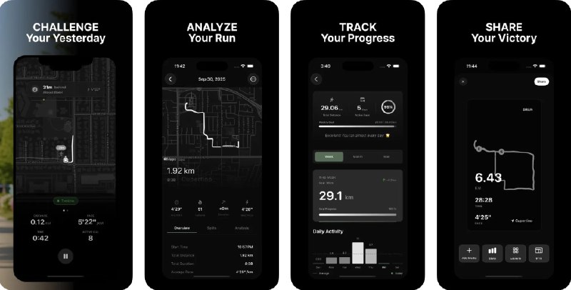 🧭 #应用限免 📂 软件名称：SRUN - Run with your partner 🍏 支持平台：#iOS 18.0+ 📊 软件价格：内购限免 🪟 软件简介：一款智能陪伴跑步应用，它为你提供虚拟“目标配速员”，可在地图上实时显示配速差距，提供即时语音反馈来保持配速
