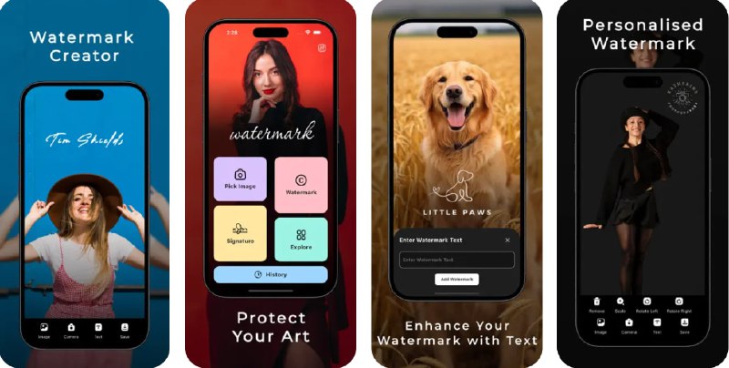 🧭 #应用限免 📂 软件名称：Watermark Student 🍏 支持平台：#iOS 12.0+ #macOS 11.0+ 📊 软件价格：内购限免 🪟 软件简介：一款用于创建和定制水印的应用，帮助您保护照片和品牌标识