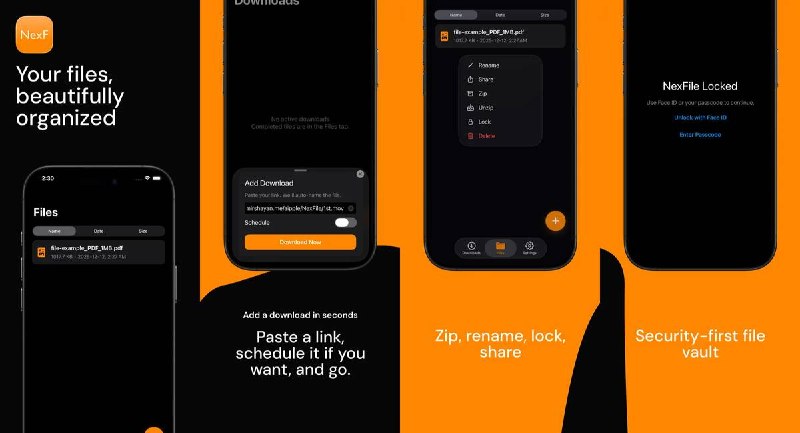 🧭 #应用限免 📂 软件名称：NexFile：下载管理与文件库 🍏 支持平台：#iOS 17.0+ 📊 软件价格：￥28.00 -> ¥0.00 🪟 软件简介：一款高速分段下载 + 文件管理一站式工具