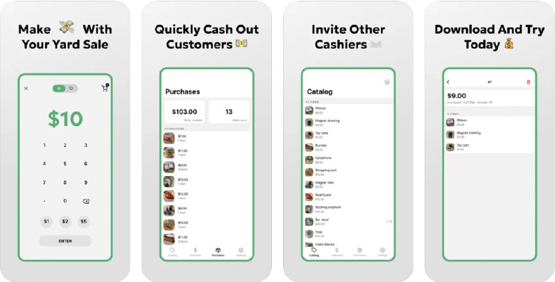 🧭 #应用限免 📂 软件名称：Yard Sale + 🍏 支持平台：#iOS 13.4+ 📊 软件价格：内购限免 🪟 软件简介：一款帮助管理进行个人销售的应用程序，您可以在销售开始前创建商品目录及库存，销售实时结账出库，还可邀请朋友或家人协助管理，并查看所有购买记录和销售统计信息