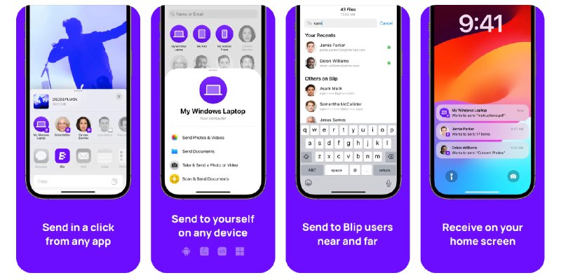 🧭 #优质应用  📂 软件名称：Blip: Send Files in a Click 🍏 支持平台：#iOS 15.0+ #macOS 📊 软件价格：免费 🪟 软件简介：一个文件传输工具，可无限制的从任何地点发送任何大小的文件，采用P2P点对点的传输方式，速度取决于您的网络带宽，体验还不错 🕸 软件下载：点击下载    官网地址