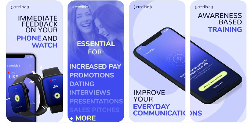 🧭 #应用限免 📂 软件名称：Credible Speech Coach 🍏 支持平台：#iOS 16.0+ 📊 软件价格：内购限免 🪟 软件简介：一款专注于提升演讲技巧的应用