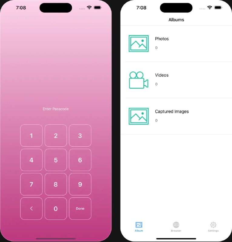 🧭 #应用限免 📂 软件名称：Secret Vault Pro - Hide photos 🍏 支持平台：#iOS 15.6+ 📊 软件价格：￥38.00 -> ¥0.00 🪟 软件简介：一款将界面伪装成计算器的私密保险箱工具，输入正确密码即可进入隐藏空间，用于加密保存照片和视频，并提供无痕私密浏览器功能