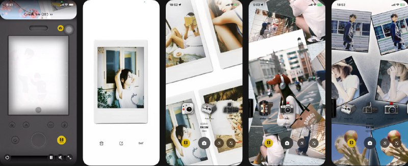 🧭 #应用限免 📂 软件名称：TOK CAM - 你的拍立得和复古胶片相机 🍏 支持平台：#iOS 11.2+ 📊 软件价格：部分滤镜内购限免 🪟 软件简介：一款主打拍立得与复古胶片风格的便携相机应用，内置约 42 款拍立得、CCD、胶片相机与多种 135/120 胶卷、时间戳效果，一键即可还原真实拍摄体验，放大还能看到细腻颗粒