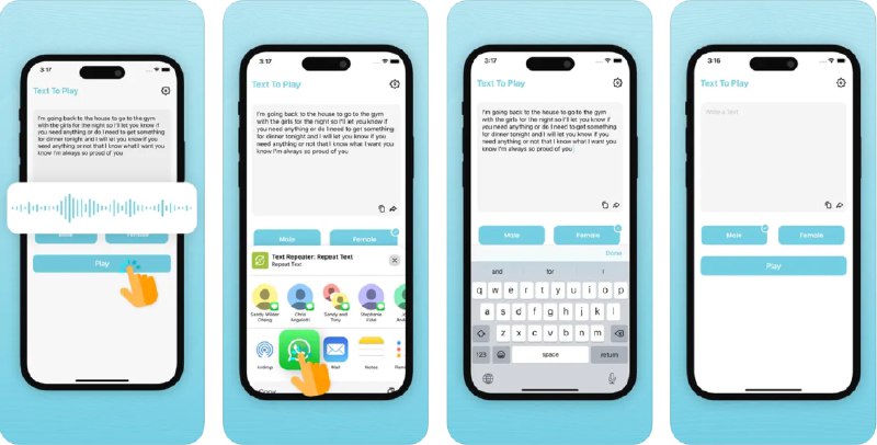 🧭 #应用限免 📂 软件名称：AI Text to Speech Audio 🍏 支持平台：#iOS 15.0+ 📊 软件价格：内购限免 🪟 软件简介：一款文本转语音应用，它支持多种文本格式，包括电子书、文档、电子邮件和网页，能够提供自然清晰的音频输出