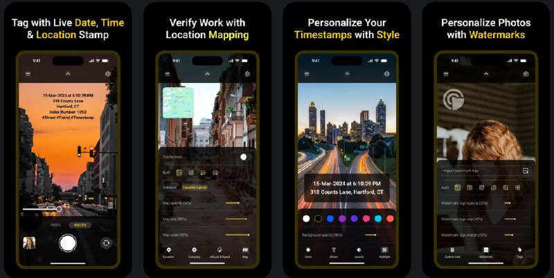 🧭 #应用限免 📂 软件名称：Timestamp Camera: GPS Map 🍏 支持平台：#iOS 12.0+ 📊 软件价格：内购限免 🪟 软件简介：一款可以在照片和视频上添加时间戳的应用