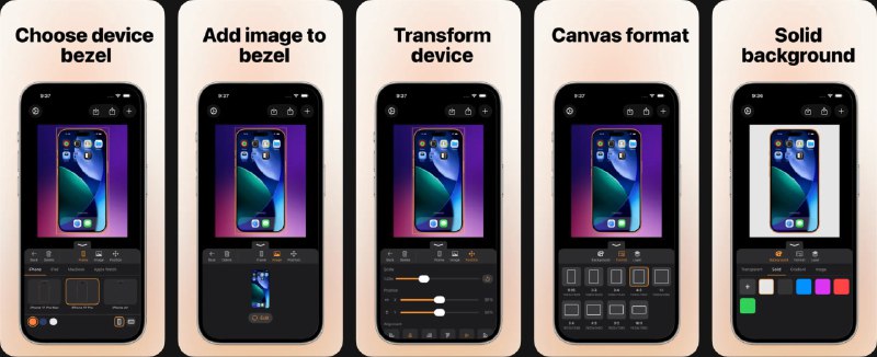 🧭 #应用限免 📂 软件名称：FrameLab 🍏 支持平台：#iOS 18.0+ 📊 软件价格：￥16.00 -> ¥0.00 🪟 软件简介：一款带壳截图工具，选择格式、背景和设备型号，然后只需点击几下即可导出引人入胜的渲染效果图片