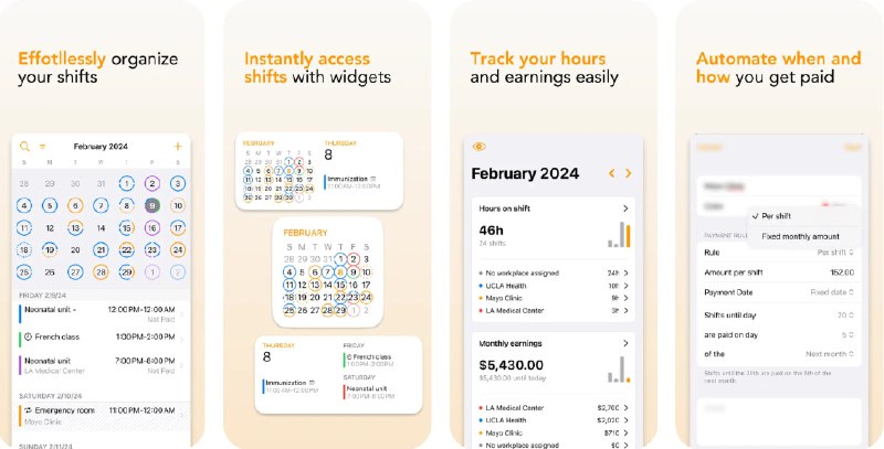 🧭 #应用限免 📂 软件名称：Shift Calendar & Scheduler 🍏 支持平台：#iOS 📊 软件价格：内购限免（不显示价格请重启应用） 🪟 软件简介：一款专为轮班工作者打造的日程管理工具，适用于护士、医生、消防员、保安、司机等职业