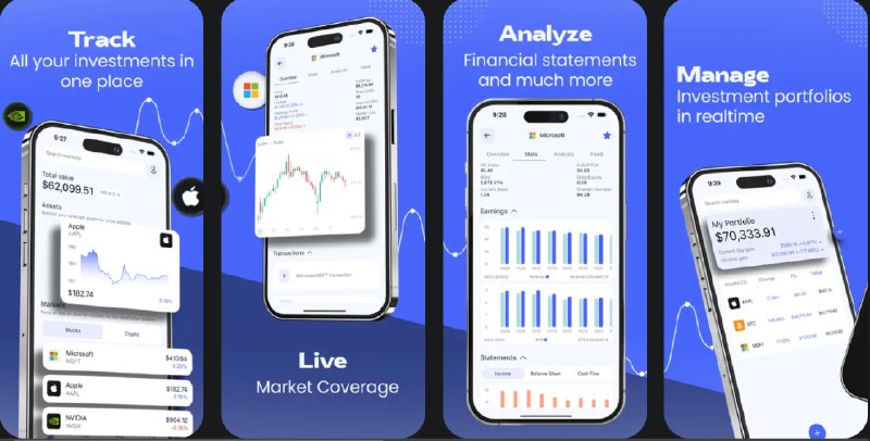 🧭 #应用限免 📂 软件名称：Portfolio X - Stock Tracker 🍏 支持平台：#iOS 15.1+ 📊 软件价格：内购限免（登陆后点击右上角图标→高级访问） 🪟 软件简介：一款全能的投资组合追踪应用，帮助您管理和追踪股票、加密货币等投资资产