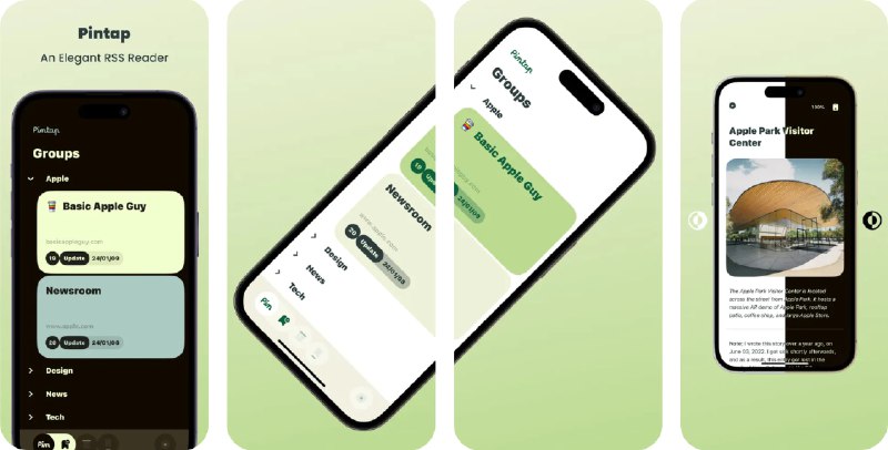 🧭 #应用限免 📂 软件名称：Pintap: An RSS Reader 🍏 支持平台：#iOS 16.0+ 📊 软件价格：外区限免 🪟 软件简介：一款优雅的 RSS 阅读器，带来极致愉悦和舒适的阅读体验
