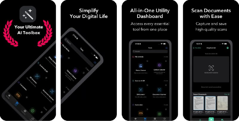 🧭 #应用限免 📂 软件名称：MagicKit - AI Smart Toolbox 🍏 支持平台：#iOS 17.6+ 📊 软件价格：￥28.00 -> ¥0.00 🪟 软件简介：一款全能型实用工具箱，功能涵盖电池状态、电池使用建议、存储空间分析、设备信息、照片重复/相似清理、网速测试、Wi-Fi & IP 信息、单位及货币转换、日期/时区计算、倒计时提醒、习惯计数、二维码与文档扫描、指南针、水平仪、音频检测、剪贴板管理、手电筒、亮度调节等