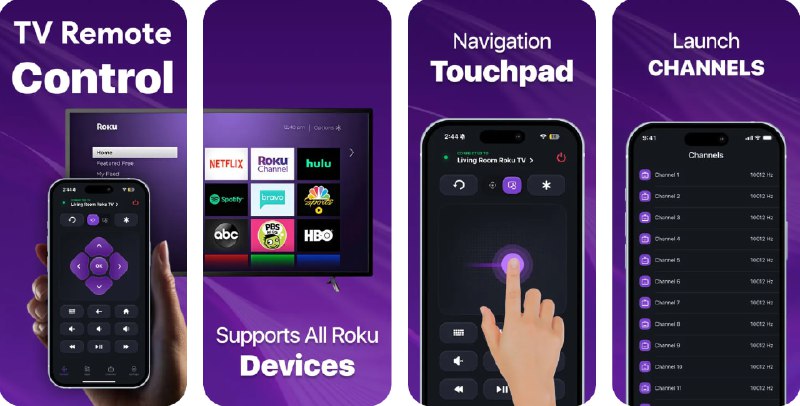 🧭 #应用限免 📂 软件名称：Romu - Smart TV Remote 🍏 支持平台：#iOS 15.6+ 📊 软件价格：内购限免（先跳过试用然后在设置中点击Lifetime） 🪟 软件简介：一款功能全面的智能电视和设备遥控器应用，支持通过流畅的触摸板导航、频道切换、应用快捷启动、音量调节、电源开关、键盘输入及一键静音等多项实用操作