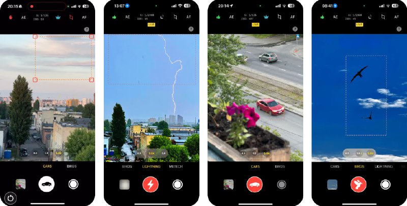 🧭 #应用限免 📂 软件名称：Motion Catch 🍏 支持平台：#iOS 18.0+ 📊 软件价格：内购限免（若卡在给权限的页面需要重启手机解决） 🪟 软件简介：一款自动捕捉动态照片的应用，适用于拍摄鸟类、汽车、闪电、流星等场景