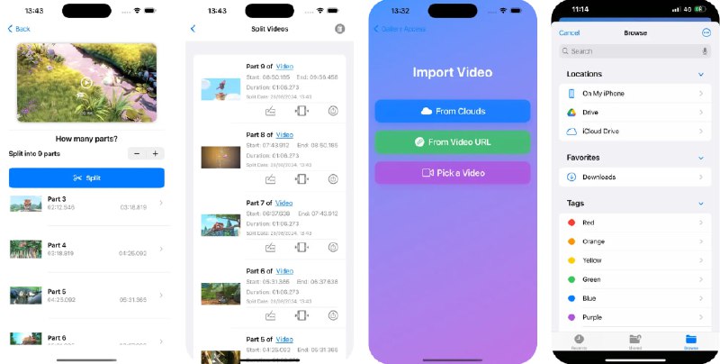 🧭 #应用限免 📂 软件名称：VidVid - Split Video 🍏 支持平台：#iOS 16.0+ 📊 软件价格：￥38.00 -> ¥0.00 🪟 软件简介：一款快速剪切视频的应用，您可通过几次点击将视频分割成多个部分