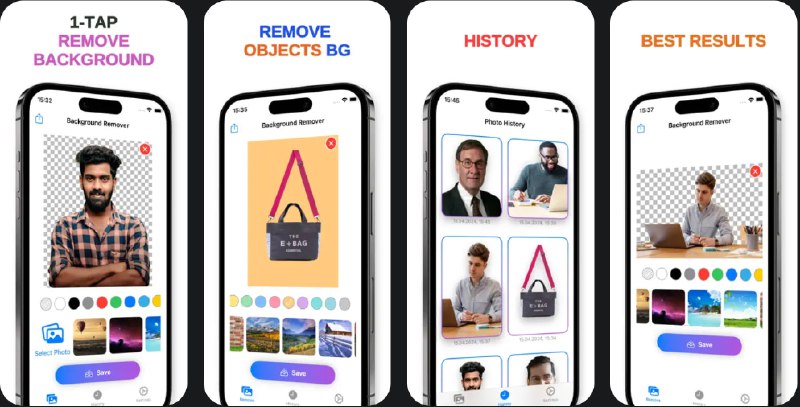 🧭 #应用限免 📂 软件名称：Background Remover Remove Bg 🍏 支持平台：#iOS 15.0+ 📊 软件价格：内购限免 🪟 软件简介：一款快速去除图片背景的工具，功能包括自动检测背景、高分辨率编辑、改变背景颜色、更换背景、灵活的导出选项