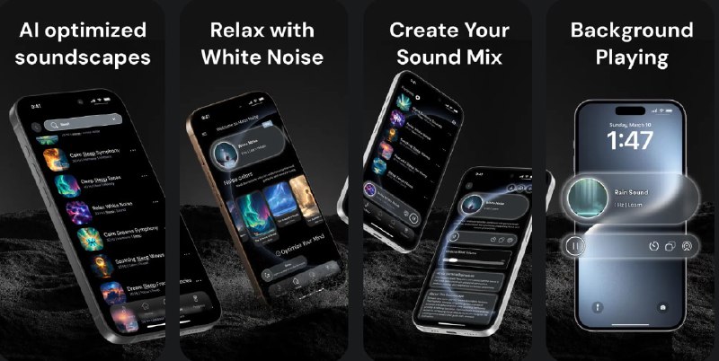 🧭 #应用限免 📂 软件名称：Ṁoon Noise Ξ Pink, Dark & Fan 🍏 支持平台：#iOS 16.6+ 📊 软件价格：内购限免（Lifetime选项在订阅界面最下面小字） 🪟 软件简介：一款白噪音应用，可以通过不同频率的音景帮助您放松、集中注意力和提升睡眠质量