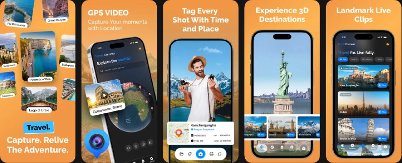 🧭 #应用限免 📂 软件名称：Travel Camera And Compass 🍏 支持平台：#iOS 16.0+ 📊 软件价格：内购限免 🪟 软件简介：集旅行相机、地图与罗盘于一体的出行助手