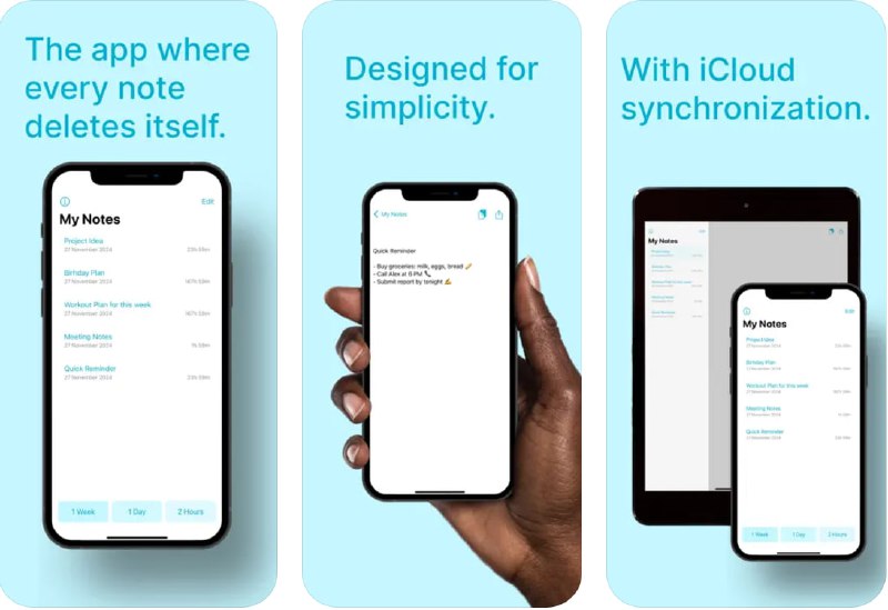 🧭 #应用限免 📂 软件名称：Blip Notes 🍏 支持平台：#iOS 18.0+ 📊 软件价格：¥15.00 -> ¥0.00 🪟 软件简介：一款会自动删除的记事本应用，应用本体只有486.4 KB大小，您可以选择笔记的保存时间（2小时、1天或1周），到期后自动删除，确保临时笔记的相关性和整洁性
