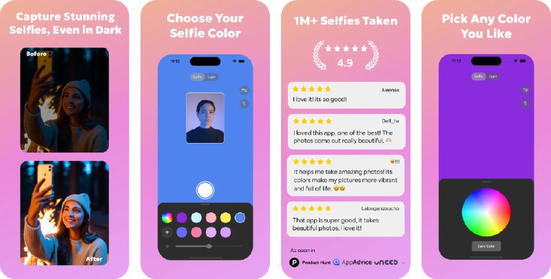 🧭 #应用限免 📂 软件名称：小猫补光灯 Luma：氛围灯，打光，自拍，星星补光灯 🍏 支持平台：#iOS 14.0+ 📊 软件价格：内购限免（lifetime 选项在内购界面右下角小字see all plans中） 🪟 软件简介：一款专为自拍、直播与夜拍打造的随身补光灯应用，内置多种精选光效预设（柔美暖粉、磨皮感紫光、冷白清爽、纯白自然），可一键提升肤质与画面质感