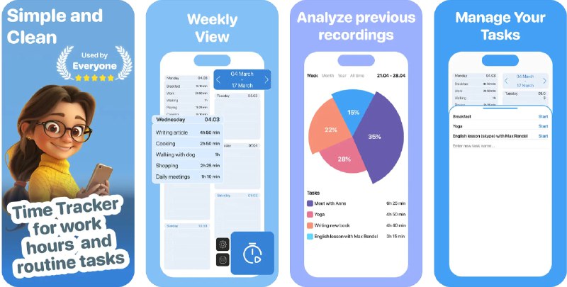 🧭 #应用限免 📂 软件名称：Time Keeper 🍏 支持平台：#iOS 12.0+ 📊 软件价格：内购限免 🪟 软件简介：一款帮助您提升时间利用率的应用