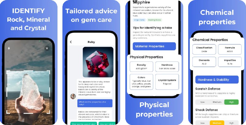 🧭 #应用限免 📂 软件名称：Stone Identifier: Gemalyze 🍏 支持平台：#iOS 12.0+ 📊 软件价格：内购限免（若价格不为0请重启应用） 🪟 软件简介：一款宝石、岩石与矿物识别工具