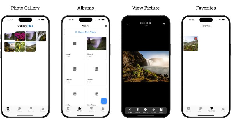 🧭 #应用限免 📂 软件名称：Gallery Plus - 高级照片和视频管理器 🍏 支持平台：#iOS 12.0+ 📊 软件价格：￥38.00 -> ¥0.00 🪟 软件简介：快速、安全、私密的本地照片与视频管理工具