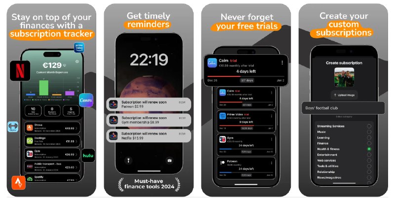 🧭 #应用限免 📂 软件名称：Bill organizer: 99subs 🍏 支持平台：#iOS 16.0+ 📊 软件价格：内购限免 🪟 软件简介：一款订阅管理应用，可以帮助您跟踪和管理定期付款和订阅服务