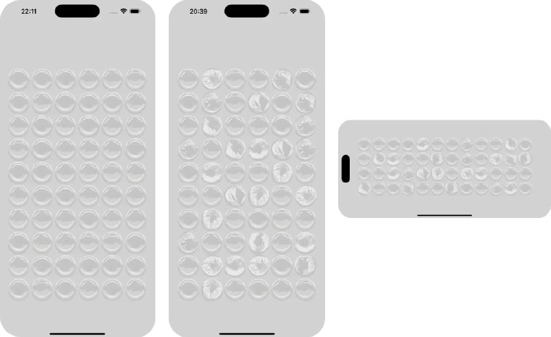 🧭 #应用限免 📂 软件名称：捏泡泡纸 🍏 支持平台：#iOS 15.6+ 📊 软件价格：￥8.00 -> ¥0.00 🪟 软件简介：一款解压娱乐应用，模拟包装泡泡纸的真实破裂手感