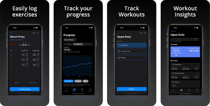 🧭 #应用限免 📂 软件名称：Fit Records: Workout Tracker 🍏 支持平台：#iOS 16.2+ 📊 软件价格：内购限免 🪟 软件简介：一款健身应用，帮助您创建、规划和跟踪锻炼