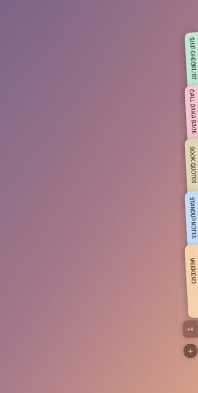 🧭 #优质应用 📂 软件名称：Noty 🍏 支持平台：#macOS  📊 软件价格：免费 🪟 软件简介：一个仅 1.6MB、零第三方依赖的纯本地 macOS 极简便签工具，平时以细条形式完全“隐匿”在屏幕边缘