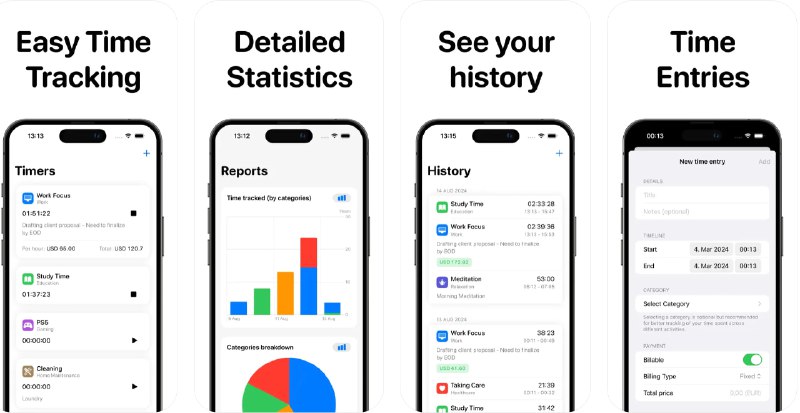 🧭 #应用限免 📂 软件名称：Salary Hours Overtime Tracker 🍏 支持平台：#iOS 17.0+ 📊 软件价格：内购限免 🪟 软件简介：一款专为时间管理和工资跟踪设计的应用