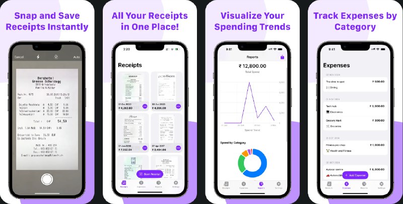 🧭 #应用限免 📂 软件名称：Receipt Snapper And Scanner 🍏 支持平台：#iOS 17.0+ 📊 软件价格：内购限免 🪟 软件简介：一款高效的收据管理工具，帮助您轻松拍摄和存储收据