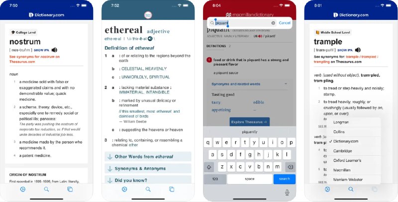 🧭 #应用限免 📂 软件名称：晴空词典 🍏 支持平台：#iOS 14.0+ 📊 软件价格：¥12.00 -> ¥0.00 🪟 软件简介：一款在线英语词典应用，支持多种免费在线词典的查询，包括Dictionary.com、Longman和Oxford