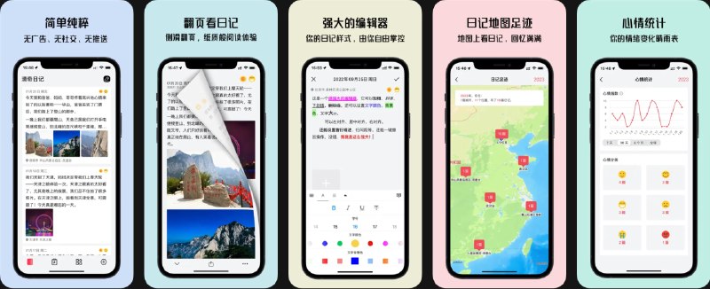 🧭 #应用限免 📂 软件名称：清奇日记-纯粹的日记本·笔记本 🍏 支持平台：#iOS 13.0+ 📊 软件价格：内购限免 🪟 软件简介：一款纯粹日记本，主打私密与安全，支持 iCloud 云同步与富文本编辑（字体样式、颜色、对齐、行距等）