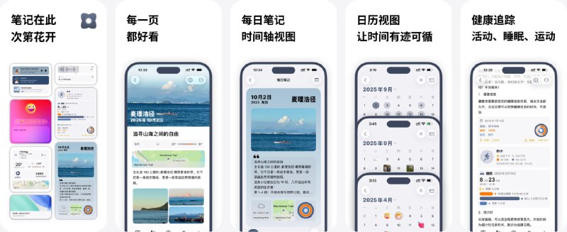 🧭 #应用限免 📂 软件名称：Bloomnote不录 - 笔记与日记备忘 🍏 支持平台：#iOS 18.1+ 📊 软件价格：美区点击链接兑换订阅，国区无效 🪟 软件简介：一款创新的笔记与日记应用，支持心情、语音、公式、代码、扫描等多种内容记录