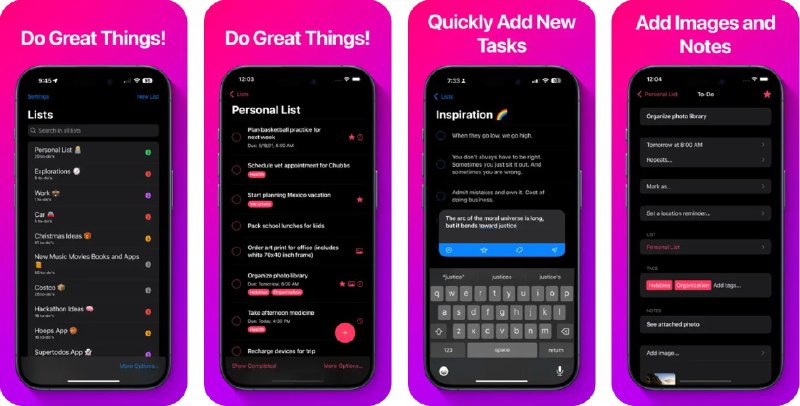 🧭 #优质应用 📂 软件名称：Super ToDo's 🍏 支持平台：#iOS 18.0+ 📊 软件价格：免费 🪟 软件简介：一款高效的任务管理应用，帮助您组织生活中的所有任务