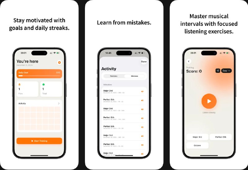🧭 #应用限免 📂 软件名称：Just A 2nd 🍏 支持平台：#iOS 18.6+ 📊 软件价格：内购限免 🪟 软件简介：一款口袋式听力训练工具，帮助你在几秒钟的碎片时间里提升乐感和音感